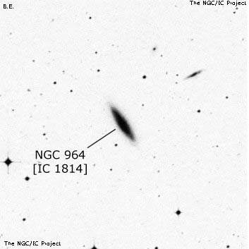 Negativní snímek oblohy NGC 964