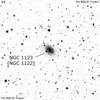 Negativní snímek oblohy NGC 1123