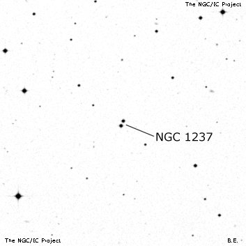 Negativní snímek oblohy NGC 1237