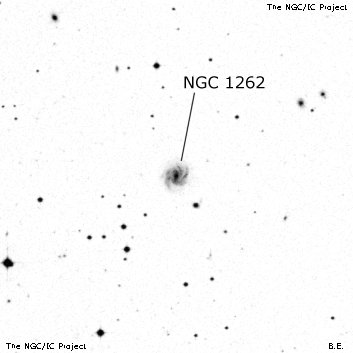 Negativní snímek oblohy NGC 1262