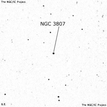 Negativní snímek oblohy NGC 3807