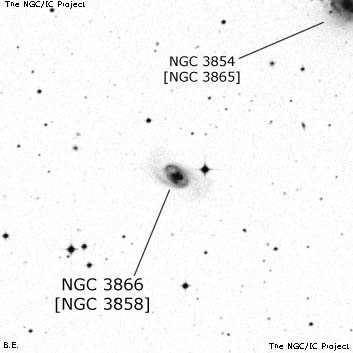 Negativní snímek oblohy NGC 3866