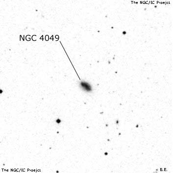 Negativní snímek oblohy NGC 4049
