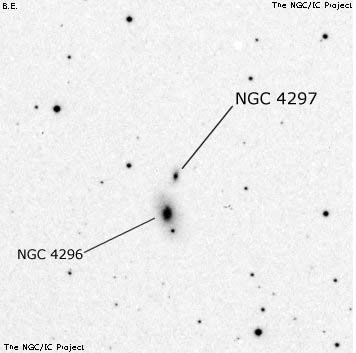 Negativní snímek oblohy NGC 4297