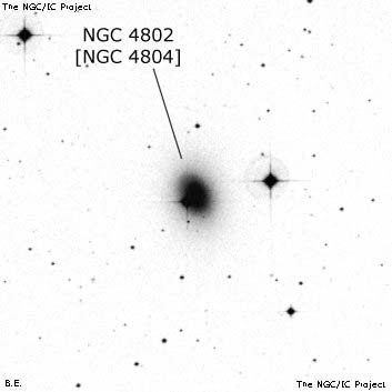 Negativní snímek oblohy NGC 4802