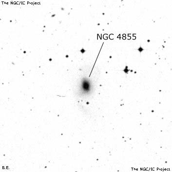 Negativní snímek oblohy NGC 4855