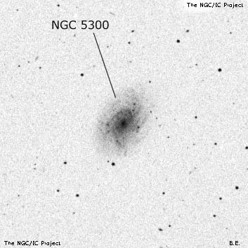 Negativní snímek oblohy NGC 5300