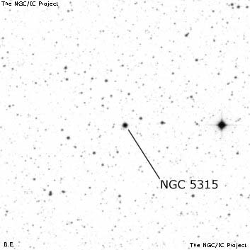 Negativní snímek oblohy NGC 5315