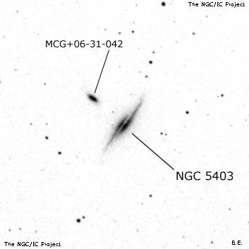 Negativní snímek oblohy NGC 5403