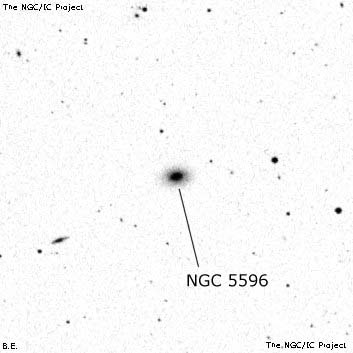 Negativní snímek oblohy NGC 5596
