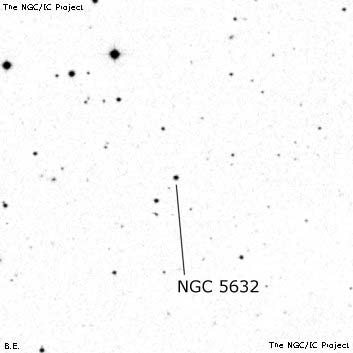 Negativní snímek oblohy NGC 5632