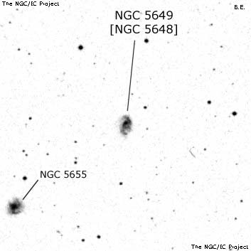 Negativní snímek oblohy NGC 5649