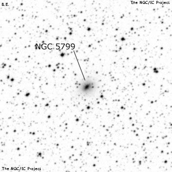 Negativní snímek oblohy NGC 5799