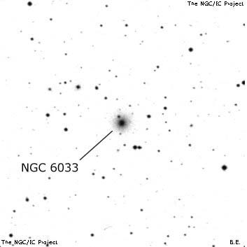 Negativní snímek oblohy NGC 6033