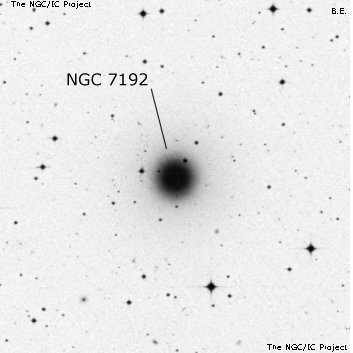 Negativní snímek oblohy NGC 7192